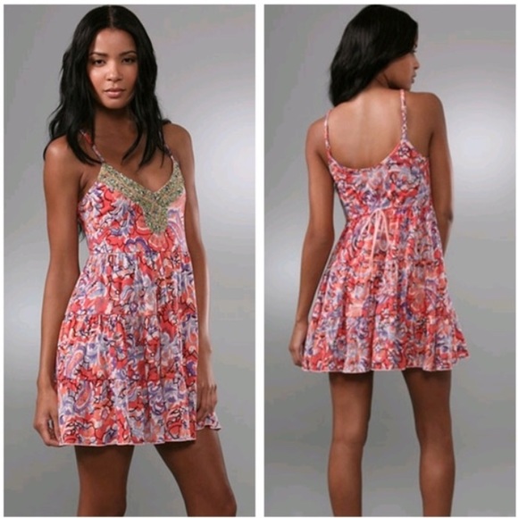 Free People Dresses & Skirts - Free People beaded floral dress